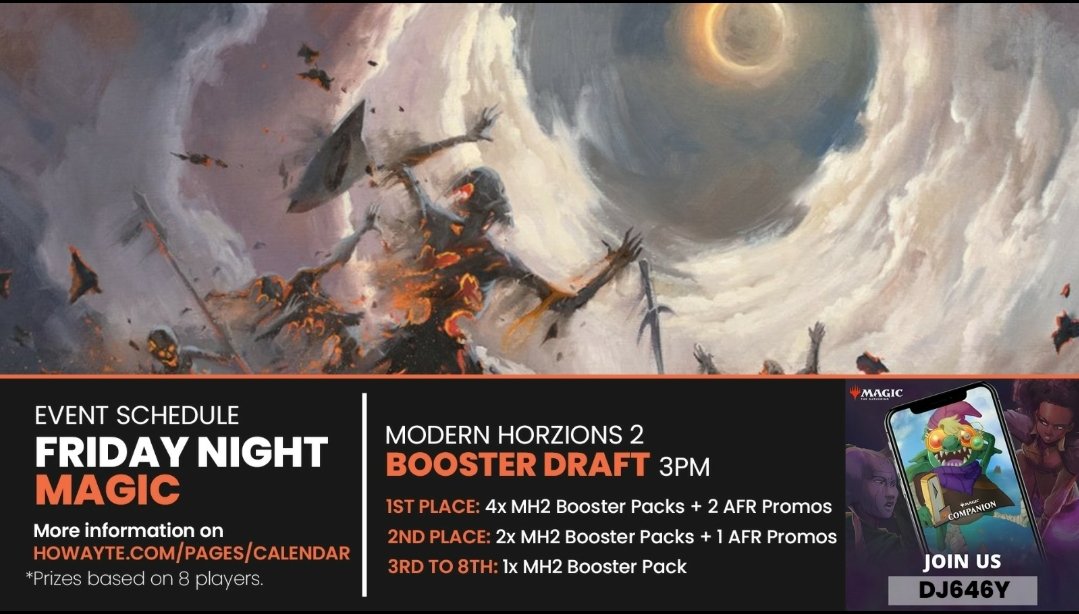 Howayte's tweet image. Awesome #howayte #MTG events incoming!
Don't forget to check out our calendar for details.

howayte.com/pages/calendar