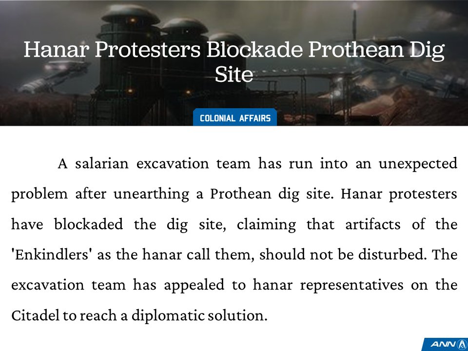 Hanar protesters blockade Prothean dig site. #Hanar #MassEffect