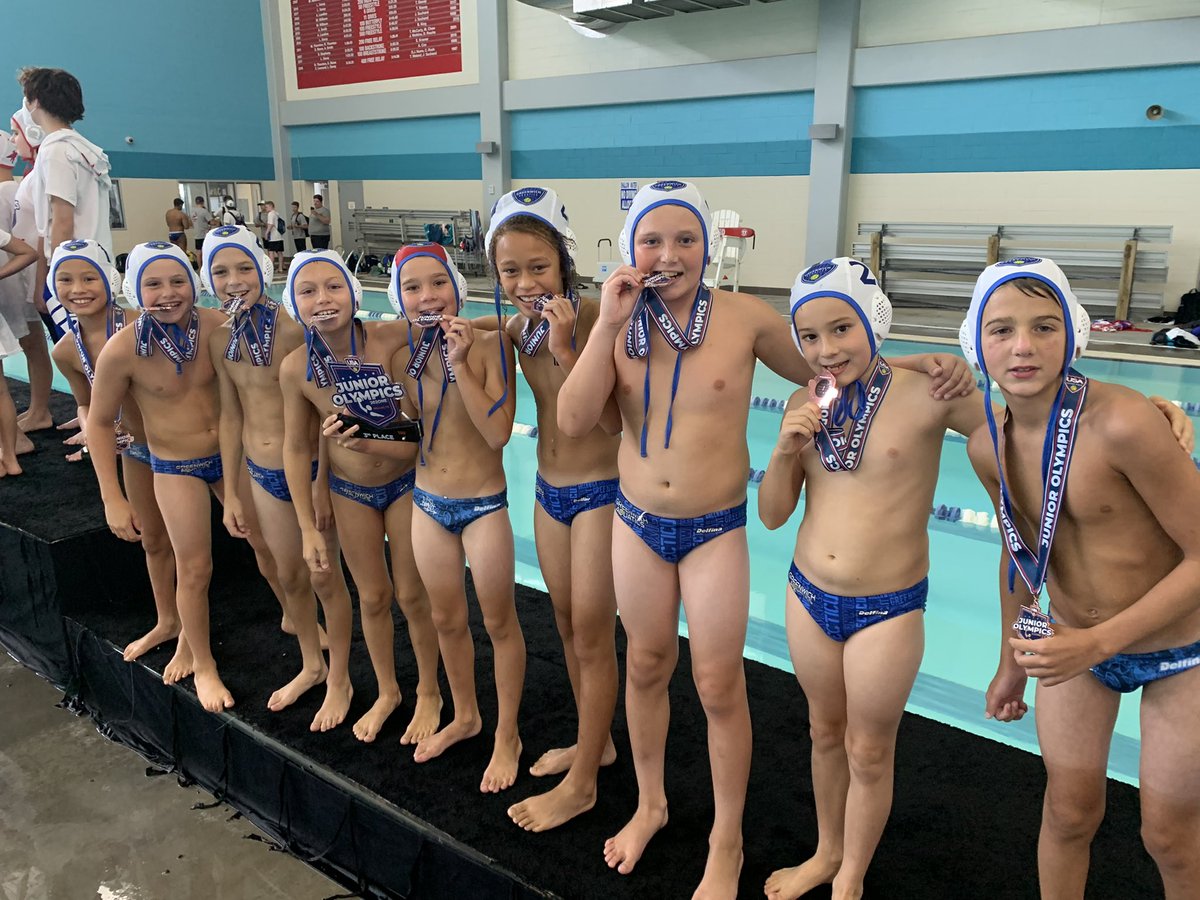 USAWP's tweet photo. Congratulations to the 12U Coed Platinum Division medalists: 

🥇: @PegasusWPA 
🥈: Greenwich B
🥉: Greenwich A

#2021JOs https://t.co/OkS1HzoLWB