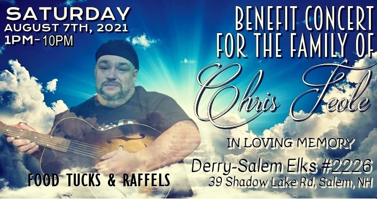 #CharityEvent Aug7th Derry-Salem Elks, #SalemNH 
In Loving Memory of #ChrisFeole @Leavingeden @Renegade_Cartel and more! 
#PleaseSupport