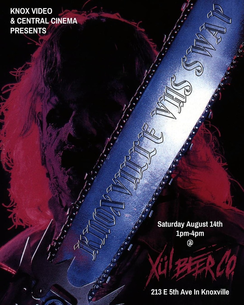 ScrubhausVC's tweet photo. @knox.video and @centralcinemaknox present KNOXVILLE VHS SWAP! ! Saturday August 14th @ @xulbeer 
Come hang out, talk tapes, trade, buy, sell, and get some appropriately themed beer!!
#vhs #vhscu #vhscollector #tapehead #horrorcollector #scrubhaus #svc #… https://t.co/JKkqu07BGa https://t.co/O0Dd1qrnk2