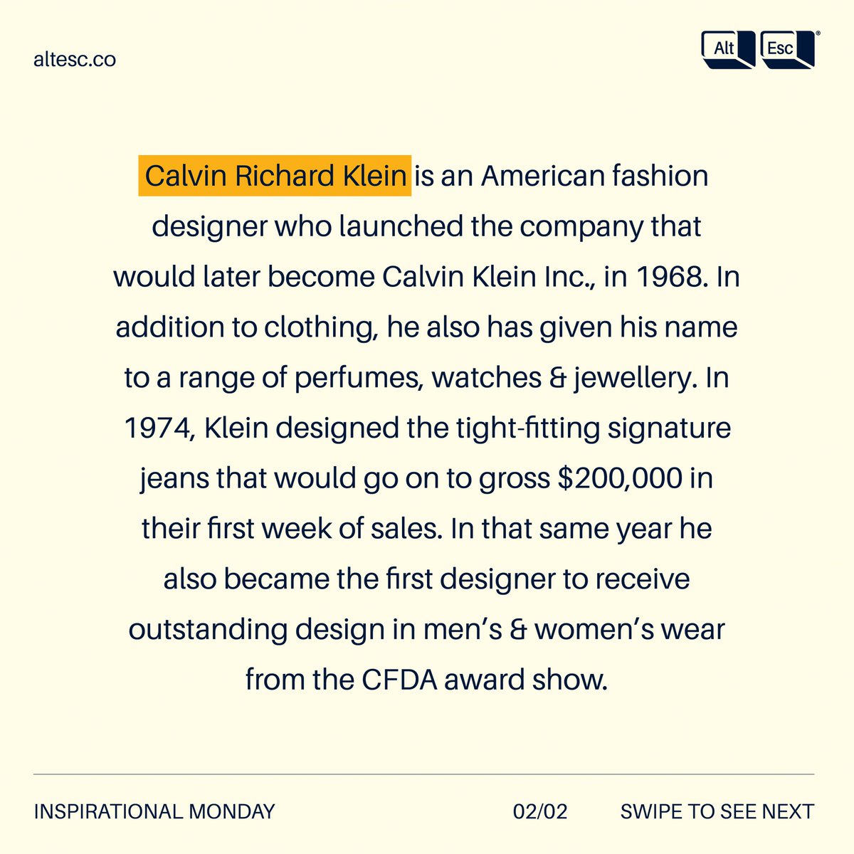 Monday creative motivational quote by Calvin Klein
.
.
.
#monday #quotes #inspiration #motivational #creative #design #agency #webdesign #promotion #architecture #fashion #interior #designinspiration #like #follow #growth #startup #luxury #bhfyp #AltEsc #CreativeCloudAgency