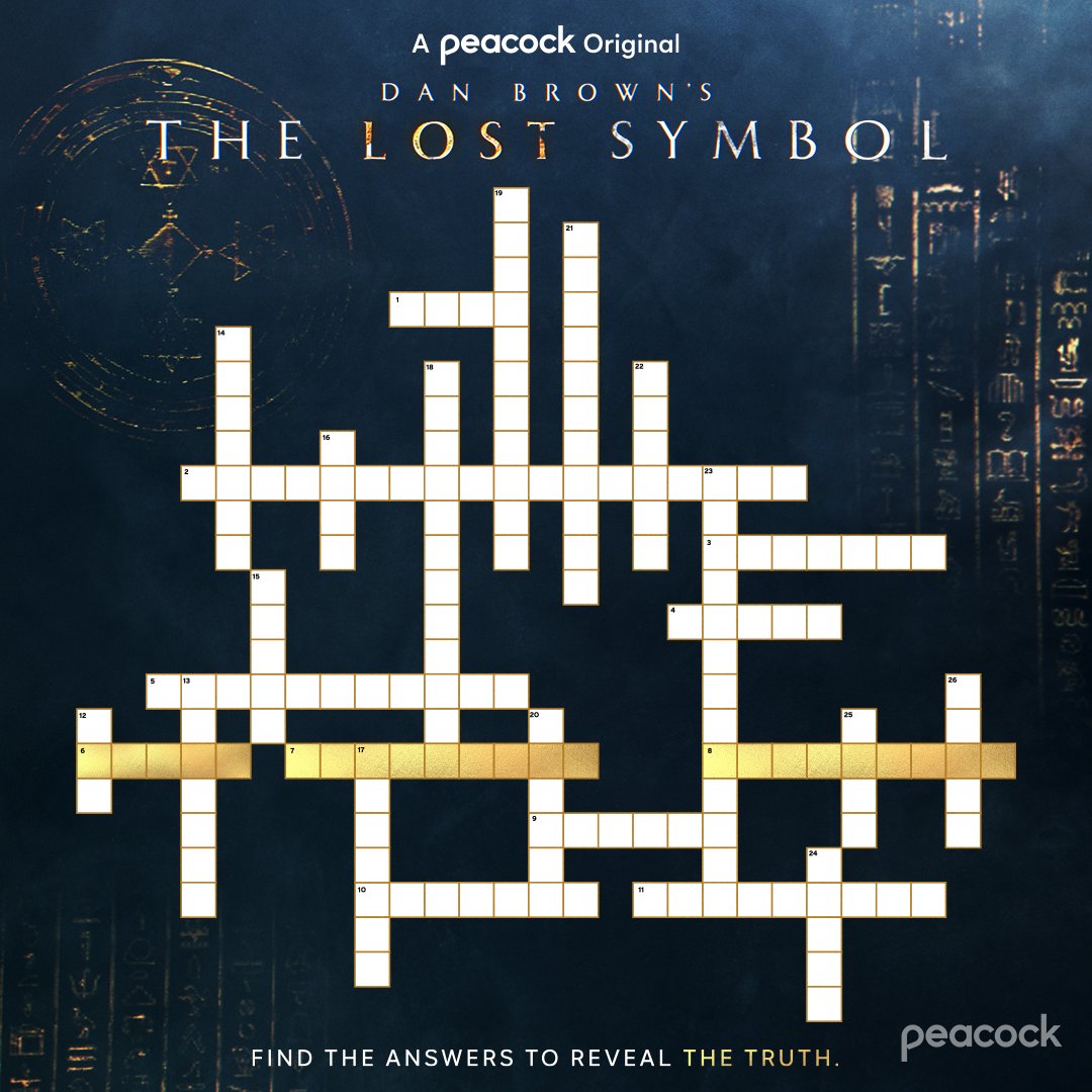 Fans of Dan Brown’s #TheLostSymbol: it's your time! Solve this crossword to reveal the truth.