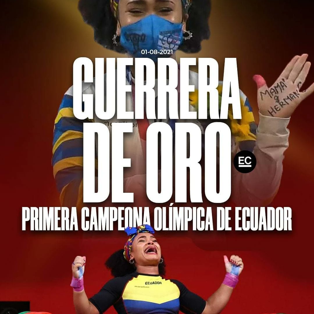 Neisi triunfadora Eres la primera mujer en la historia en conseguir el oro olímpico en el país.Gracias por ser inspiración campeona,por ser referente de esfuerzo y de lucha para muchas niñas y para todo un país.Toda mi admiración respeto y aplauso de pie querida @neisi_dajomes