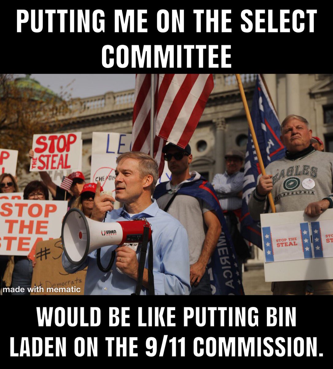 TruthJustis4USA's tweet image. What is wrong with her? How can she call an investigation with two ethical Republicans on the #SelectCommitte partisan.

Putting the hyper partisan, material witness @Jim_Jordan on the committee for the purpose of turning it into a circus wouldn’t give America the truth it needs.