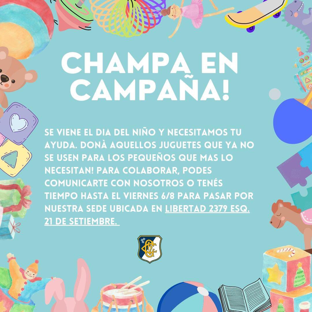 Buenas buenas! 👋🏼

En un nueva edición de Champagnat activo: día del niño. 

Arrímate y colabora con los niños de la Escuela Nicolich y del Hogar Marista! 🧸🎁