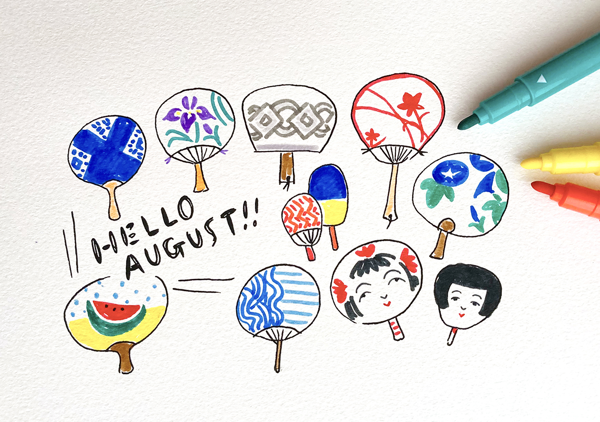 Uni 三菱鉛筆 公式 Hello August 8月 夏 三菱鉛筆 イラスト好きさんと繋がりたい サインペン ピュアカラー T Co Illknd2whw Twitter