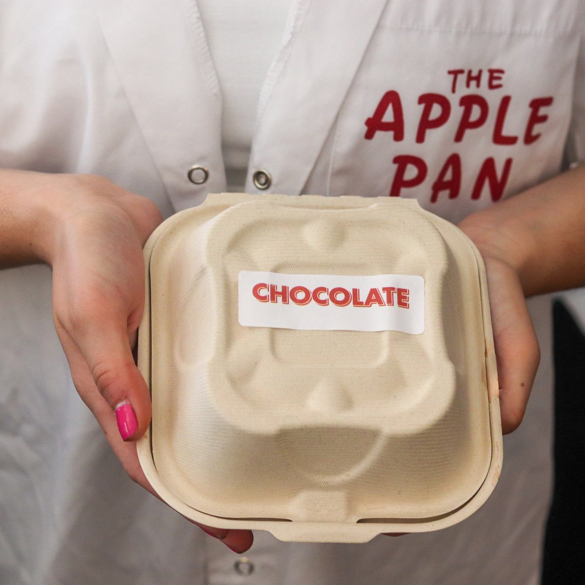 We are firm believers that a balanced diet includes chocolate in both hands! Our Chocolate Cream Pie is back. You want it, we've got it! #applepan #qualityforever #chocolate #chocolatelover #pie #yum #comfort #LA #summer
