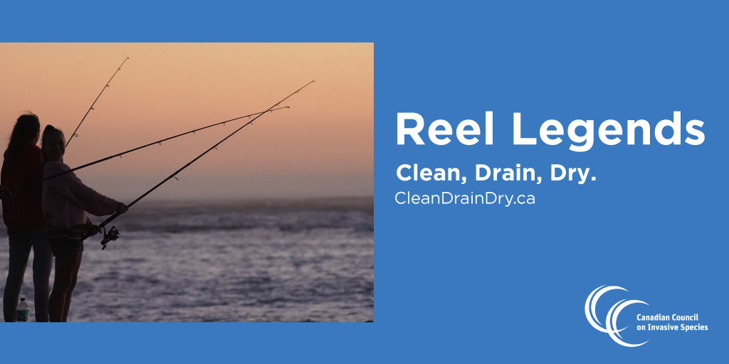 Become a reel legend and make sure to clean, drain, and dry your boat before you leave! #CleanDrainDry #fishing CleanDrainDry.ca