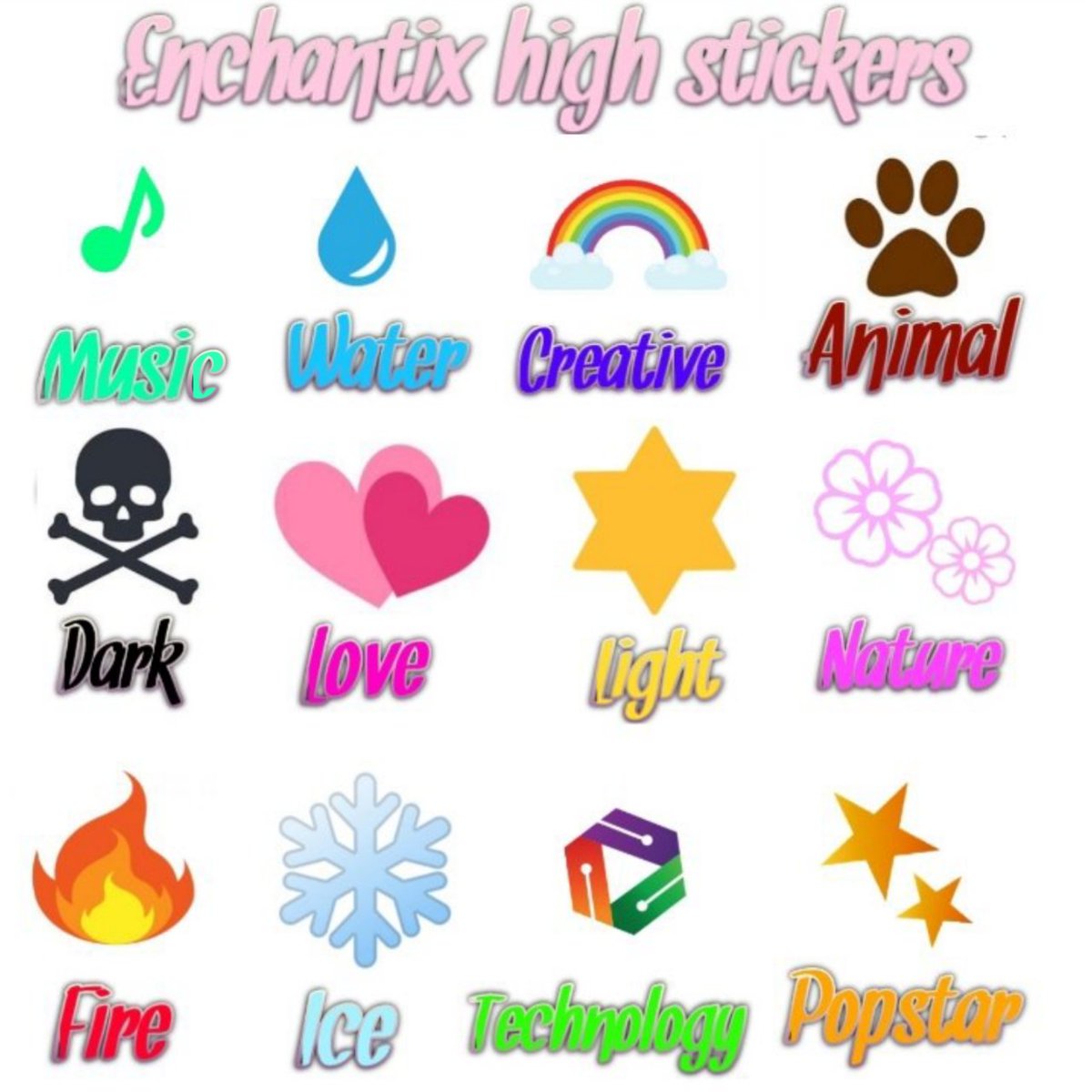 SkzalldayOt8's tweet photo. @BongoLad #StickerPackContest This is my entry for the contest I wanted to make something in honour of enchantix high school because it's leaving so I made this https://t.co/PS2ewhdf0X