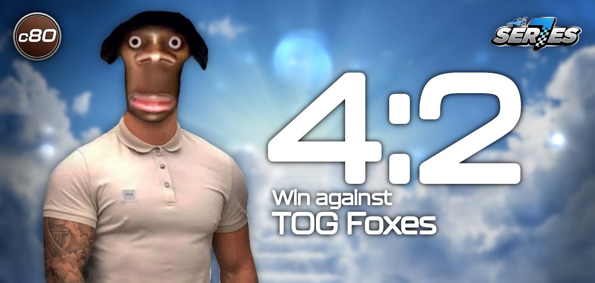 c80 gewinnt mit der Power Of Friendship 4:2 gegen <a href="/TOGfoxes/">TeamOrangeGaming</a> in der <a href="/7SeriesRL/">7Series🏁</a> 🤖 Durch unsere Wand in Defense konnten die Füchse keine Lücke finden 🦊👎

#c80ontop