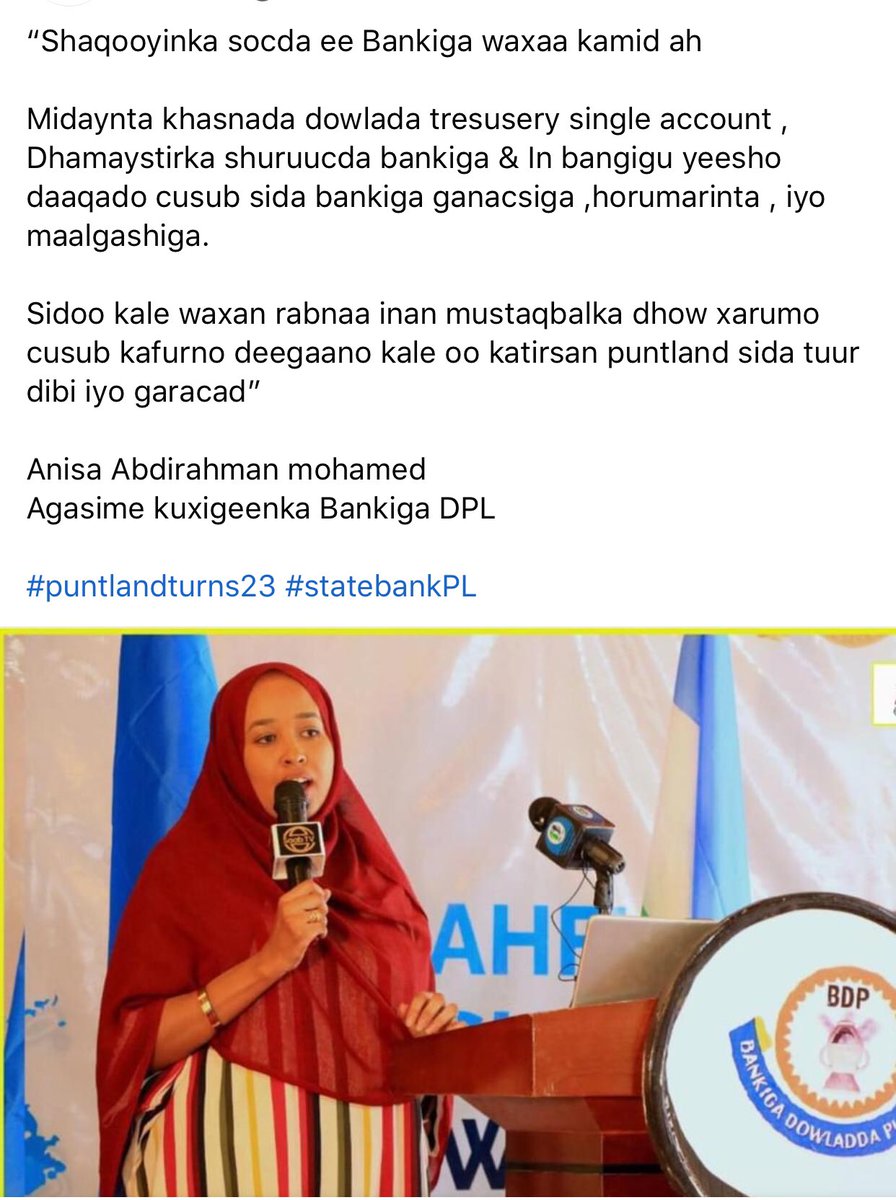 State Bank of Puntland tweet media