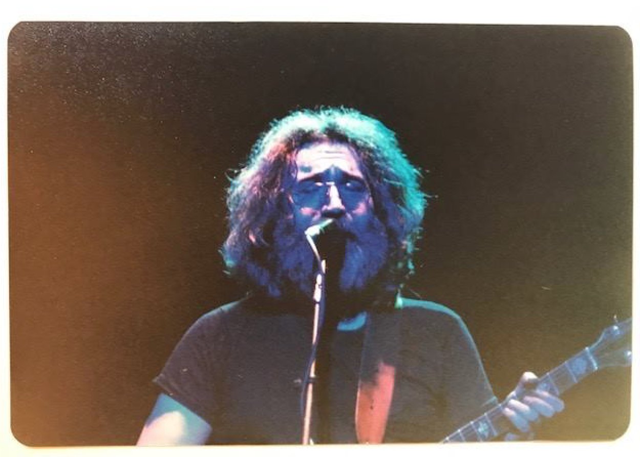 Happy Jerry Garcia\s Birthday! Photo from the Palace Theatre, Albany, New York, c. 1980 