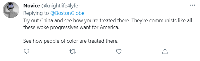 RWwatchMA's tweet photo. @BostonGlobe Right-wing hot take
on this piece about workplace committment to diversity #TechInBoston
in the eyes of a diverse workforce, as written by a journalist who makes #BostonGlobe more diverse, who was who educated @UDelware & @columbiajourn, is: communism, What about 🇨🇳? #bospoli https://t.co/cVgUc5LOUp