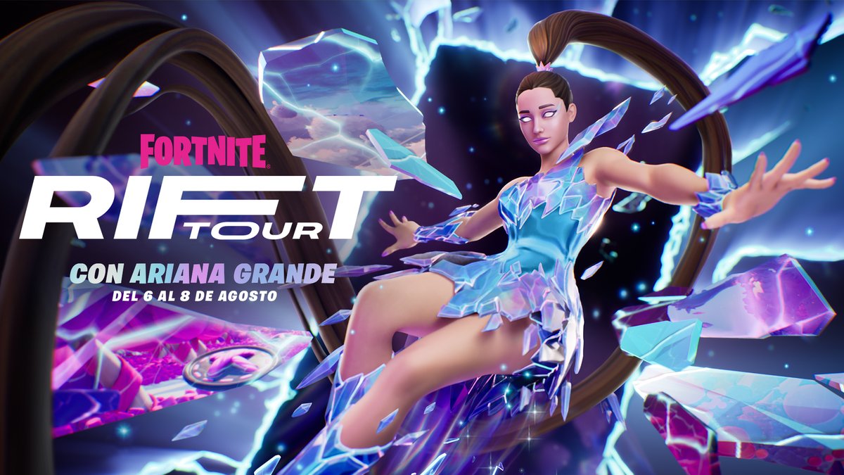 Fortnite_ES's tweet image. Abran paso, ¡que Ariana llegó!

Fortnite presenta el Rift Tour de @ArianaGrande el 6 de Agosto a las 17:00 MX/19:00 AR. #RiftTour 

fn.gg/RiftTour