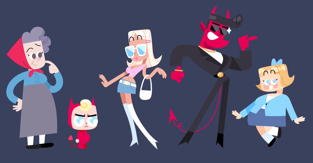 glithchy's tweet image. finally decided to post the full #characterlineup for my project! i will post more details soon and introduce all the characters ~
#pitchbible #characterdesign #cartoon