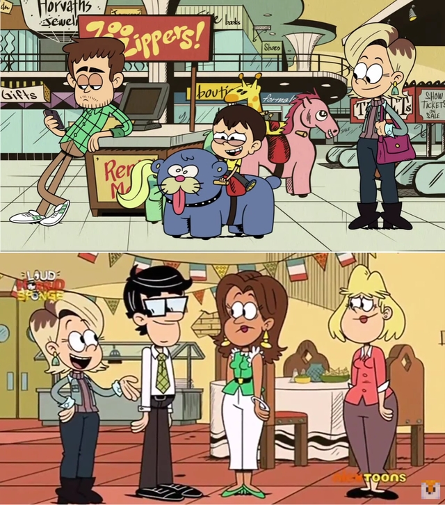 RuhisuART's tweet image. Just saw this on subreddit and I gotta say now that this is one really well designed family. I feel a warm aura in them somehow and I really like the choco-caramel hair colour.
#TheLoudHouse #Nickelodeon #sidecharacters #RitaLoud #mall #family