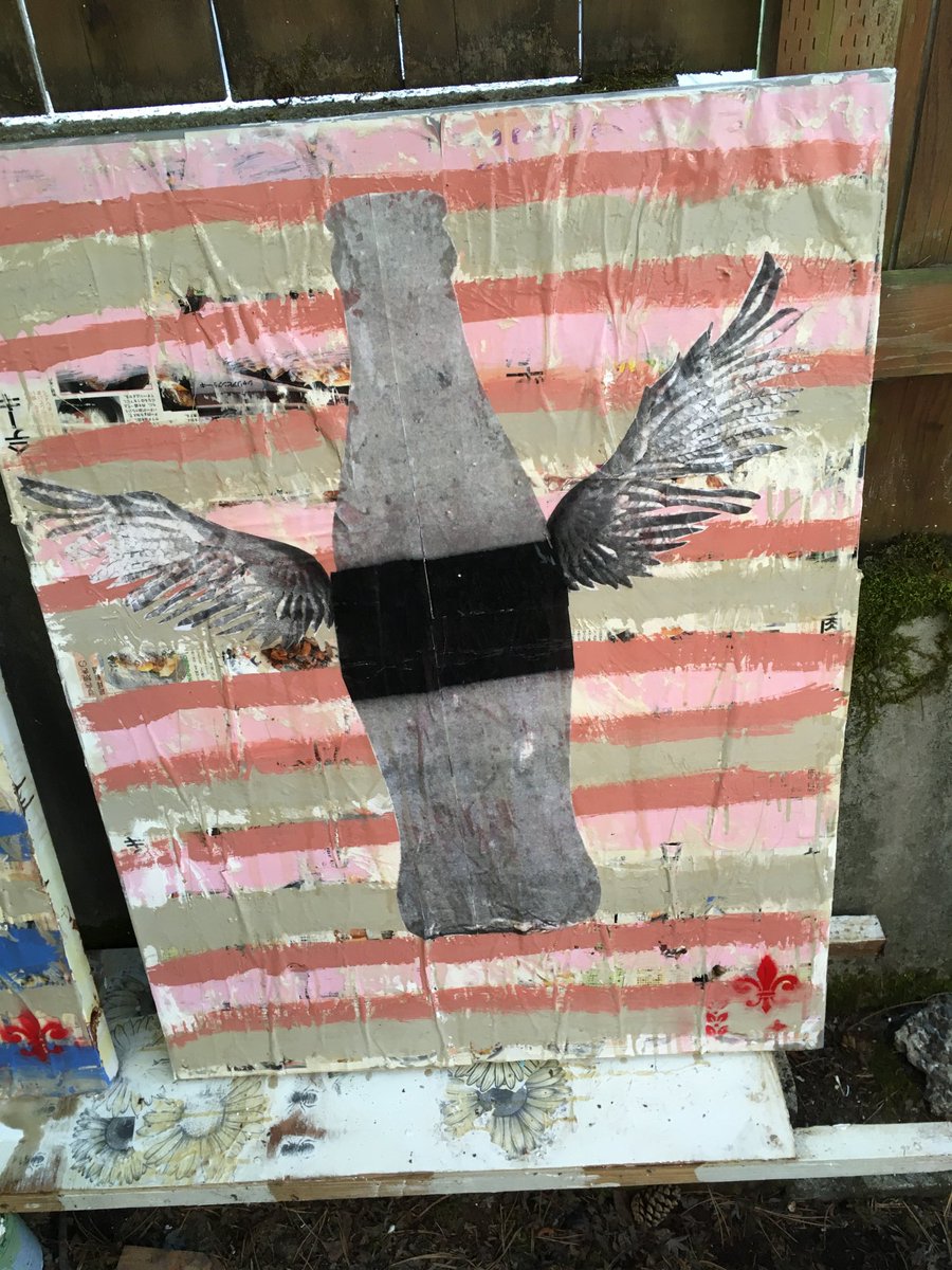 frameworldmark's tweet image. New Goo, “The Coca Cola Plan Meets Icarus” homage to Robert Rauschenberg combines.