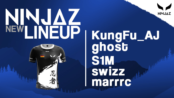 Wir haben uns für die kommende Season noch einmal Verstärkung geholt 💪
#road2main

Lineup:
🇩🇪 <a href="/KungFu_AJ/">NAVI AJ</a> 
🇩🇪 @GHOSTCSG0 
🇩🇪 <a href="/S1MCSGO/">Simon Hoffmann</a> 
🇩🇪 <a href="/swizZishere/">swizz</a> 
🇩🇪 <a href="/marrrckun/">marrrcKUN</a> 

🇩🇪 <a href="/TionixKun/">Estarossa 🚬</a> (Coach)

We grind together,
we shine together ✨