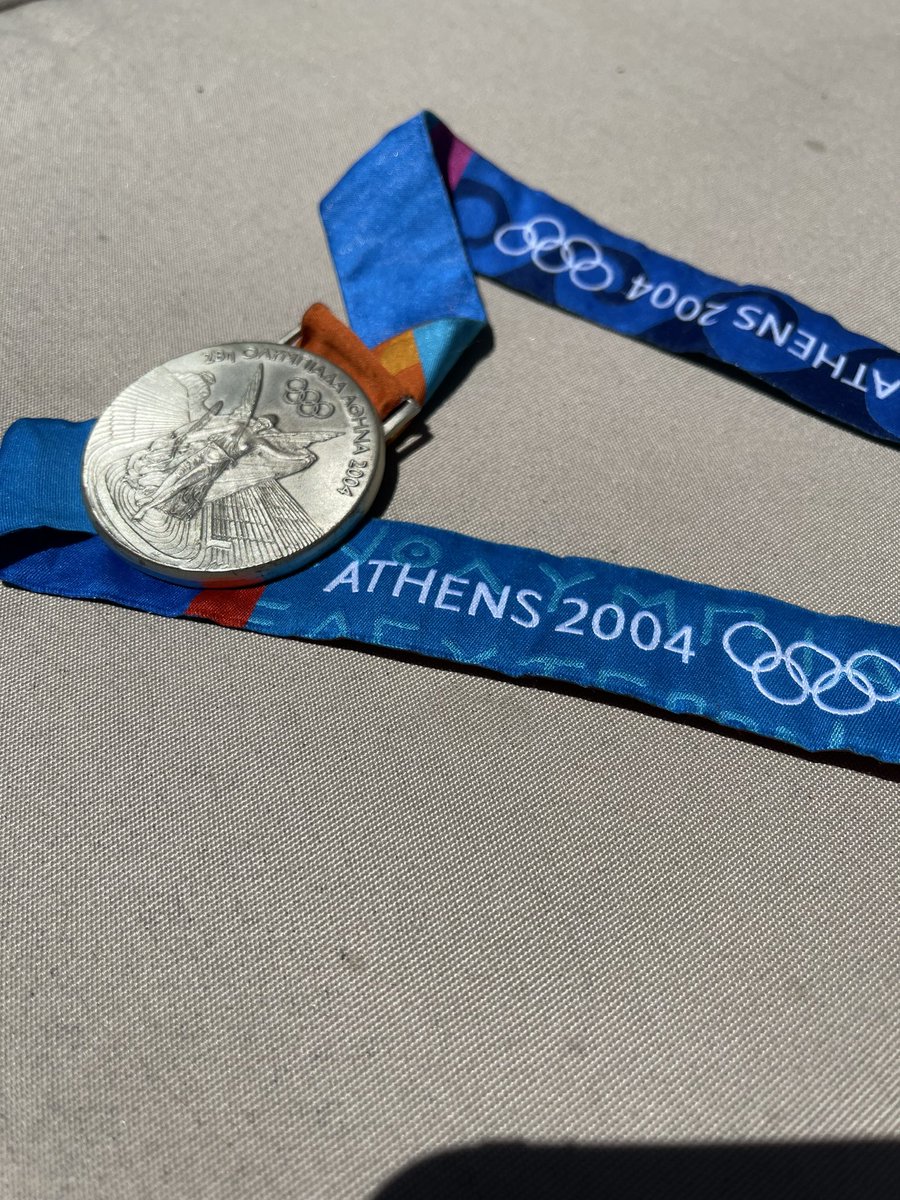 Don’t bring it out much for some reason. Maybe it hurts cause it’s not gold. But representing 🇺🇸 in the Olympics was one of the best moments of my life. #silver  #notgold #tennis