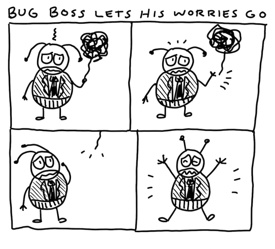 BugBossComic's tweet image. Sometimes you just have to let it go.