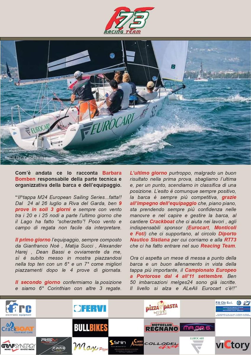 Rt73Team's tweet photo. IMPEGNO TECNICA E PASSIONE IN 3 GIORNATE CON OTTIMI RISULTATI !💪👍 #AleAli #RT73RacingTeam #RivadelGarda https://t.co/v4uE7Tismn