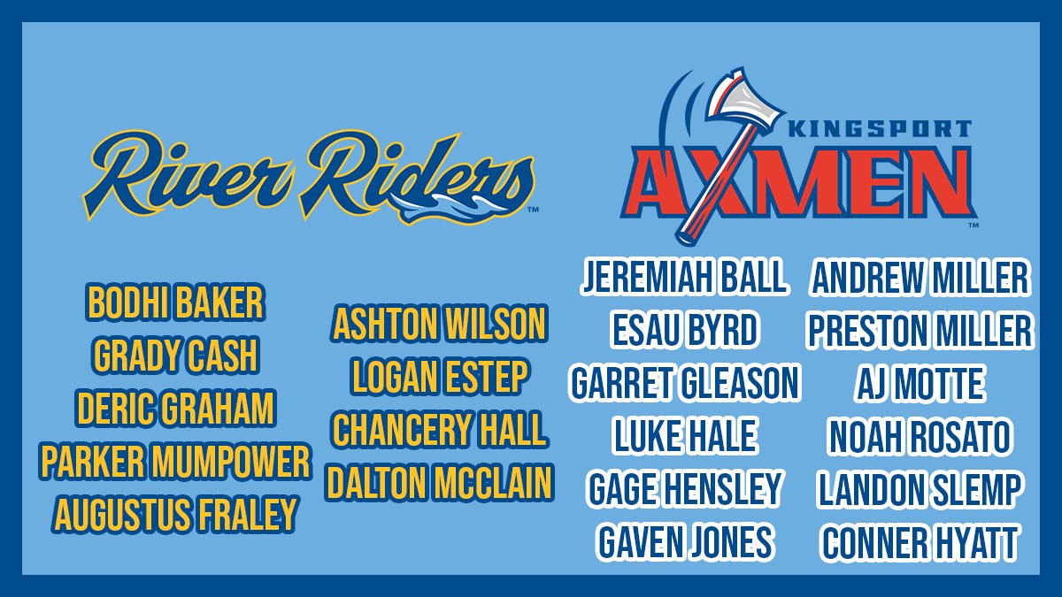 First Pitch is less than 1⃣.5⃣ hours away! Come on out and support your LOCAL PLAYERS on the Elizabethton River Riders and <a href="/KingsportAxmen/">Kingsport Axmen</a> ‼️