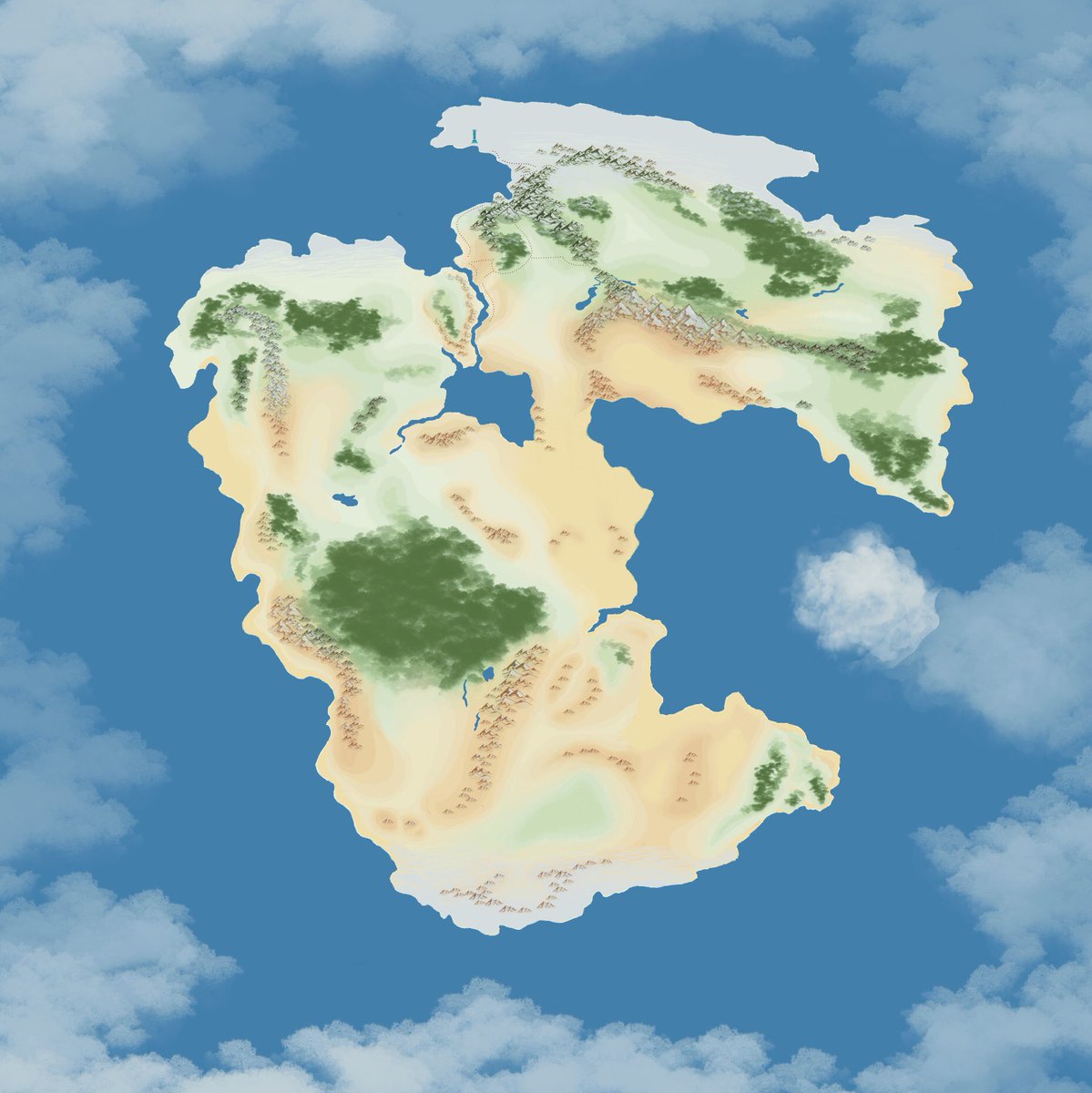 cageymoon's tweet photo. Coming back from the grave to post for #goldensun20 I'm currently running a full D&amp;D campaign that guides the players goes through the first 2 GS games. Here are the world maps I've been drawing for them. (1st: start, 2nd: post-mercury, 3rd: post-venus) https://t.co/MoJSBXhfLM