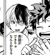 Todoroki is confident about his English haha. (Can they release the pic in better quality please?)