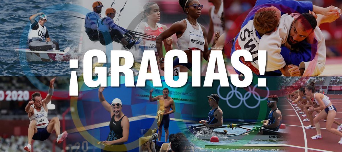🇺🇾 Uruguay se despide de #Tokyo2020 y solo resta decir GRACIAS a nuestros atletas, porque nos llenaron de emoción y orgullo👏🏼👏🏼👏🏼

⛵️<a href="/LolaMoreiraUy/">Lola Moreira</a>, <a href="/DefazioKnuppel/">Defazio-Knuppel</a>
🏃 <a href="/deborahAthlete/">Deborah Rodriguez</a>, <a href="/MariaPiaFM/">Maria Pia Fernandez OLY</a>, <a href="/EmiLasaUY/">Emiliano Lasa</a> 
🏊 <a href="/niky_frankk/">Niky Frank</a>, <a href="/EnzoMartinez15/">Enzo Martinez Scarpe</a>
🚣 @Brunocetraro98
🥋 <a href="/JudoAprahamian/">Mikael Aprahamian OLY</a>
