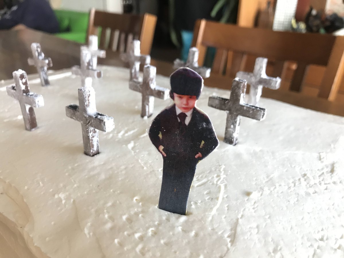 cinebeth's tweet photo. The Donner Party! Paying tribute to the late Richard Donner with a party showing Superman and The Omen. Made a Damien cake &amp; Kryptonium Jello shots that Superman turned down.

#richarddonner #superman #theomen #damien #cake #kryptonium #jelloshots #geekygourmet https://t.co/RSAFGA1Flj