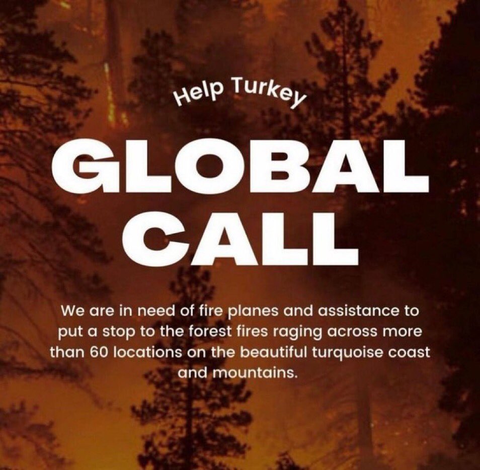 Nature is on fire. These fires will affect the world, not us. Help humanity. #helpturkey