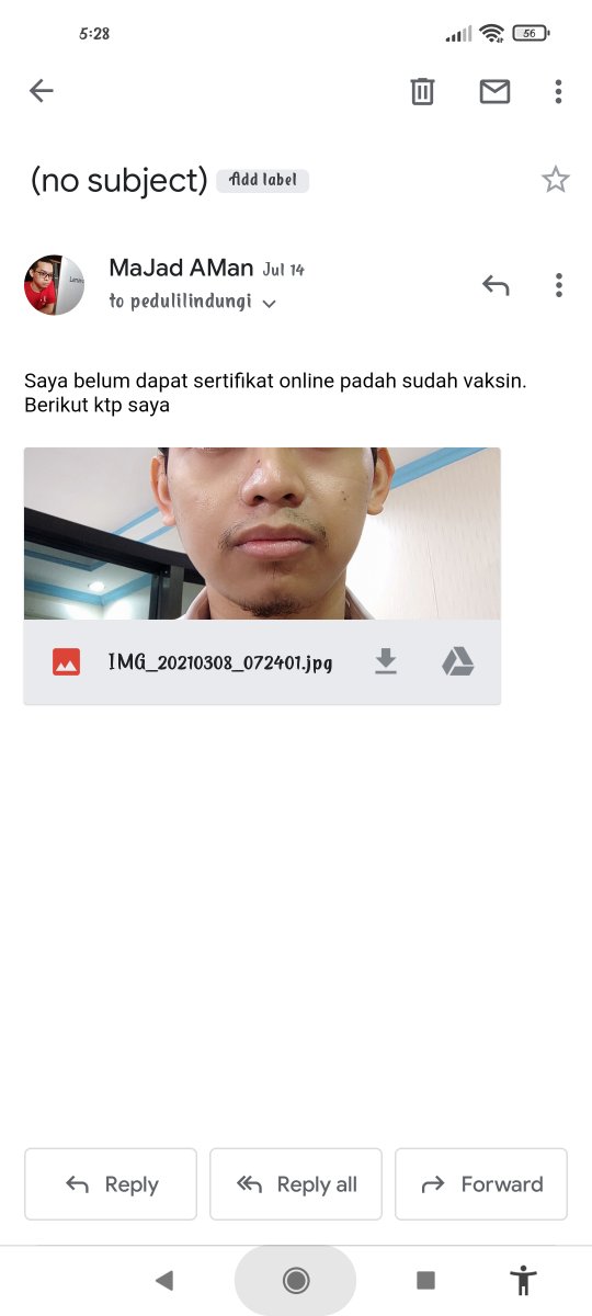 MaJadAMan's tweet photo. @PLindungi @pedulilindungi bagaimana ini? Di email gak dibalas, diDM instagram gak direspon. Dimention di twitter gak nyapa balik... Trus buat apa bikin akun medsos https://t.co/BJMeOgNGBk