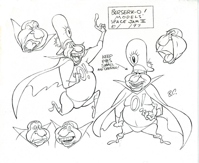 Imagine an alternate universe where instead of Don Cheadle, we could've gotten alien Mel Brooks as the main antagonist in Space Jam 2. Here's some concept drawings done by Bob Camp 