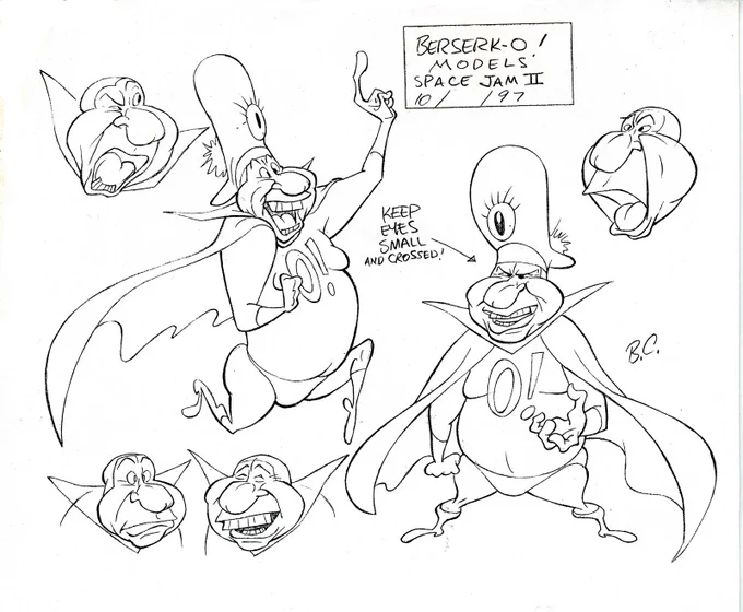 Imagine an alternate universe where instead of Don Cheadle, we could've gotten alien Mel Brooks as the main antagonist in Space Jam 2. Here's some concept drawings done by Bob Camp 