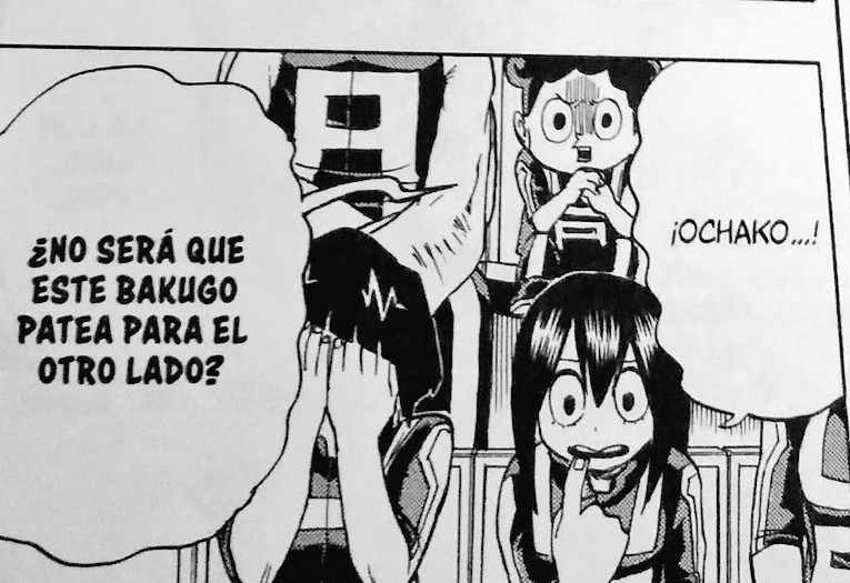 Mineta hablaba de Bakugo porque desde la USJ se viene cuestionando su crush por Deku. 