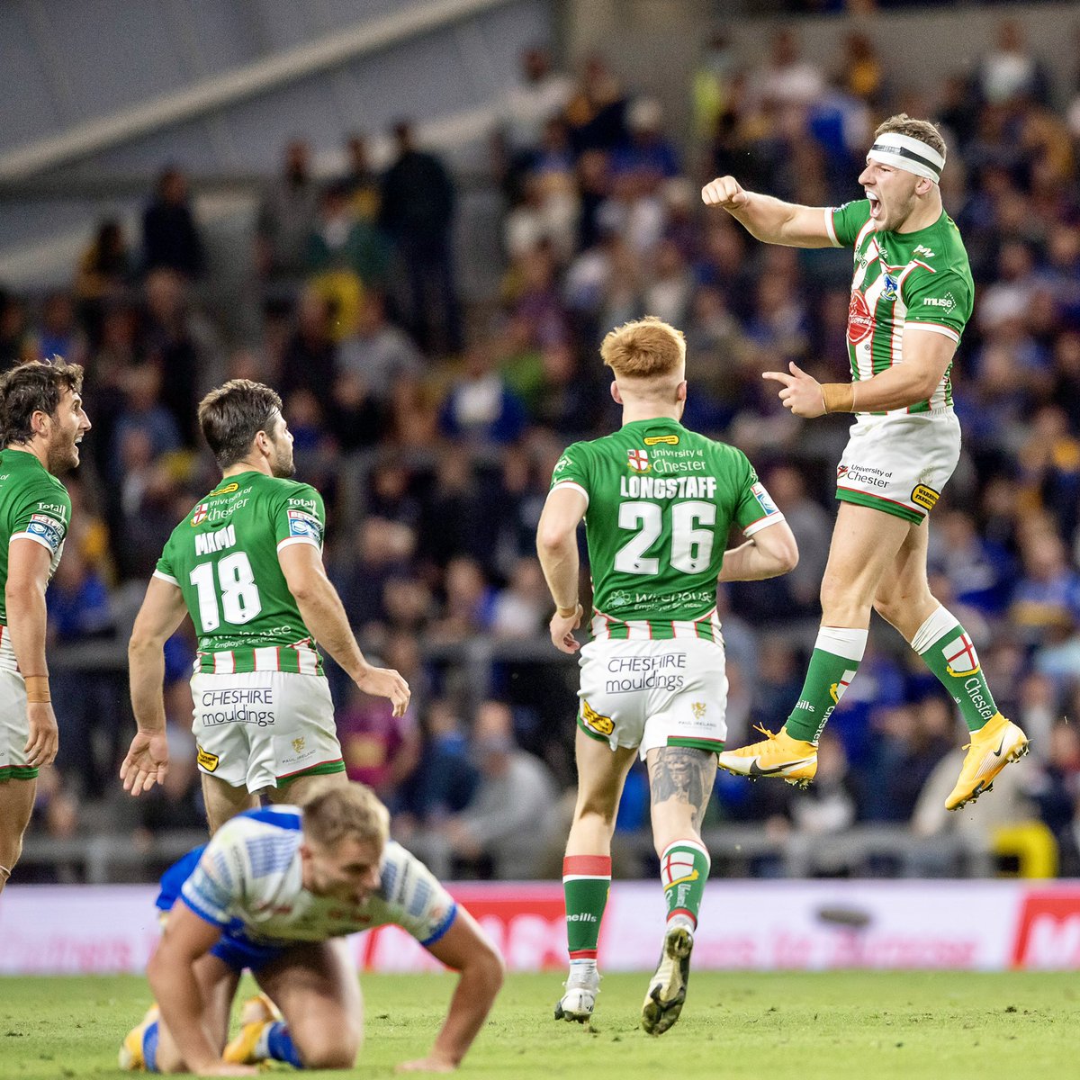 George7Williams's tweet photo. Loved my @WarringtonRLFC debut. The lads dug in deep there… UP THE WIRE!! 🐺 https://t.co/cEtoWyUR1O