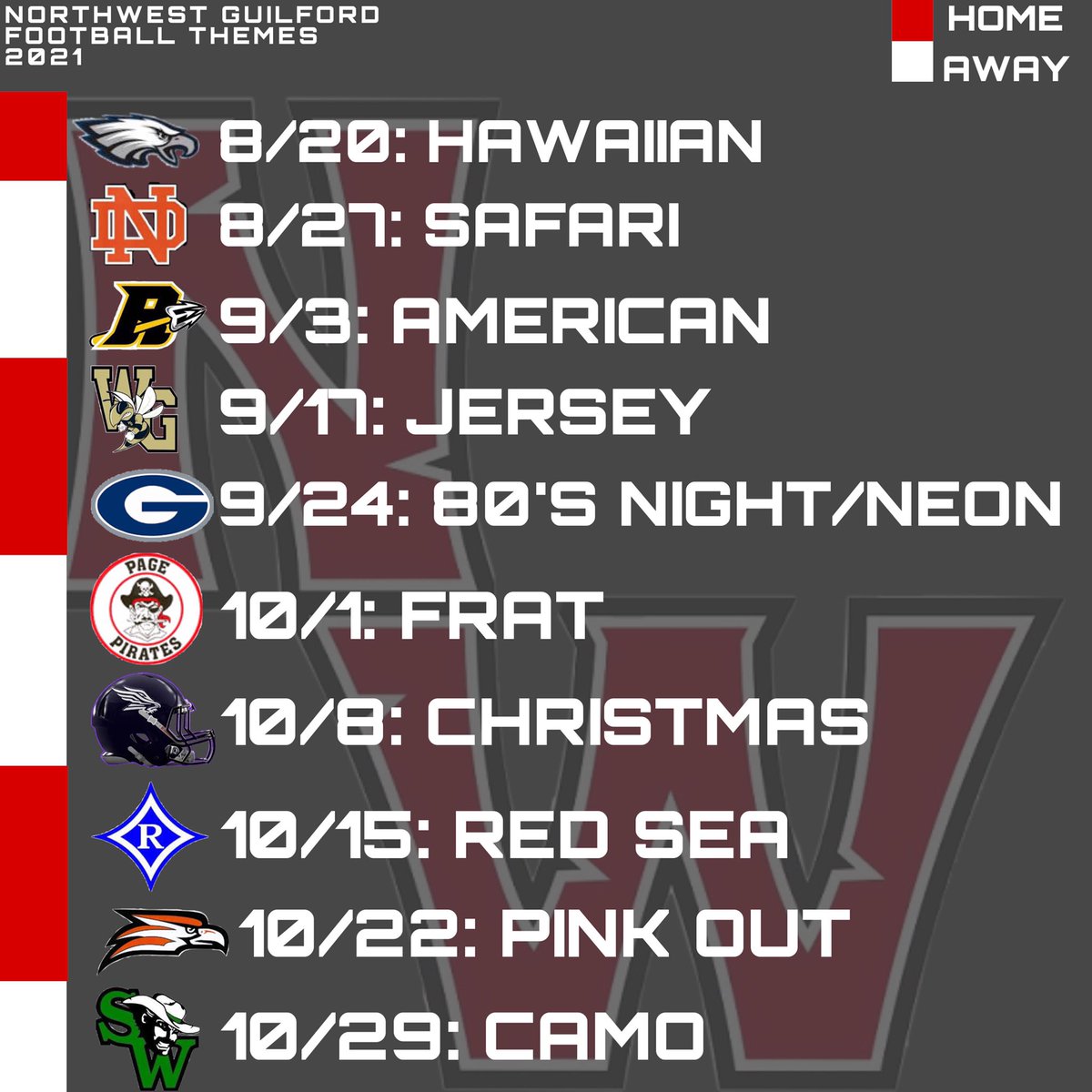 2021 Viking Football Schedule