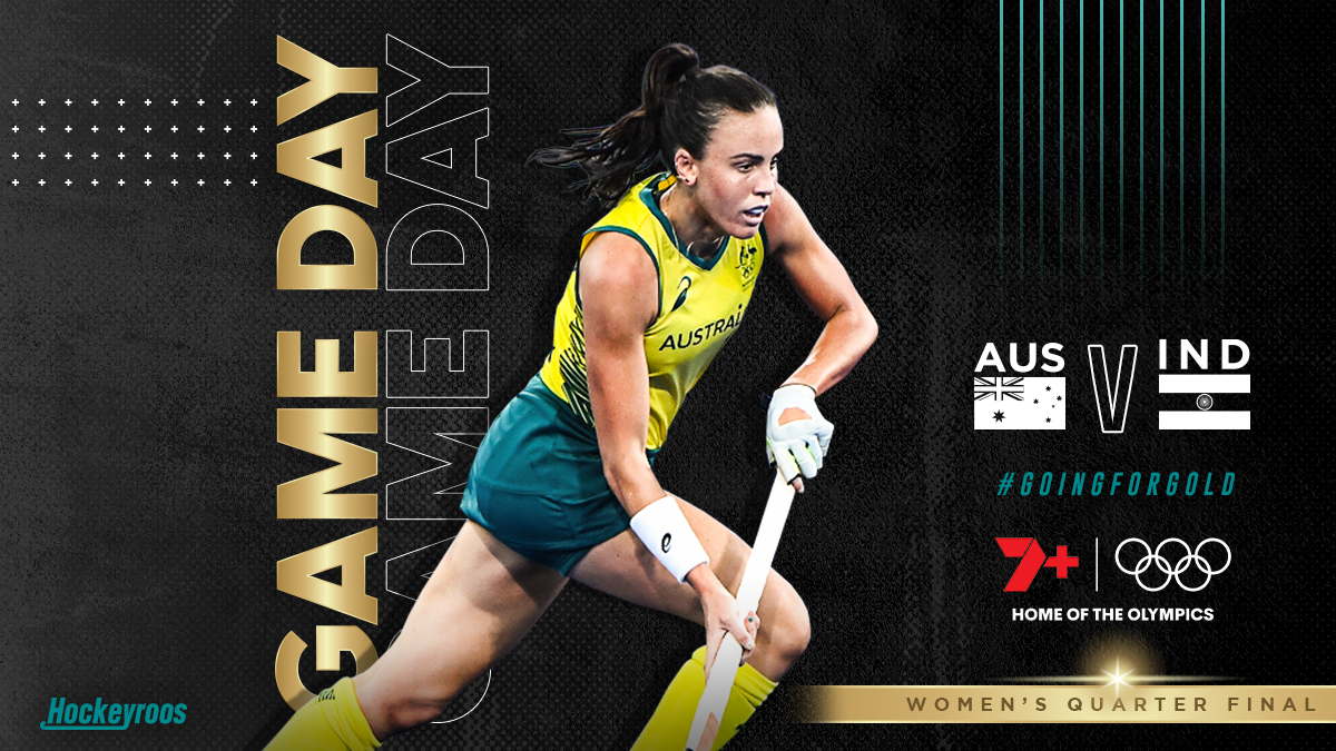 Hockeyroos (@hockeyroos) on Twitter photo Quarter Final. #AUSvIND today at 1pm AEST. Don’t miss a minute of the action on Seven and 7plus: Live, Free and Streaming in HD: bit.ly/3eLVTVC
<a href="/AUSOlympicTeam/">AUS Olympic Team</a> <a href="/FIH_Hockey/">International Hockey Federation</a> @7olympics #Tokyo2020 #TokyoTogether #HockeyInvites Quarter Final. #AUSvIND today at 1pm AEST. Don’t miss a minute of the action on Seven and 7plus: Live, Free and Streaming in HD: bit.ly/3eLVTVC
<a href="/AUSOlympicTeam/">AUS Olympic Team</a> <a href="/FIH_Hockey/">International Hockey Federation</a> @7olympics #Tokyo2020 #TokyoTogether #HockeyInvites