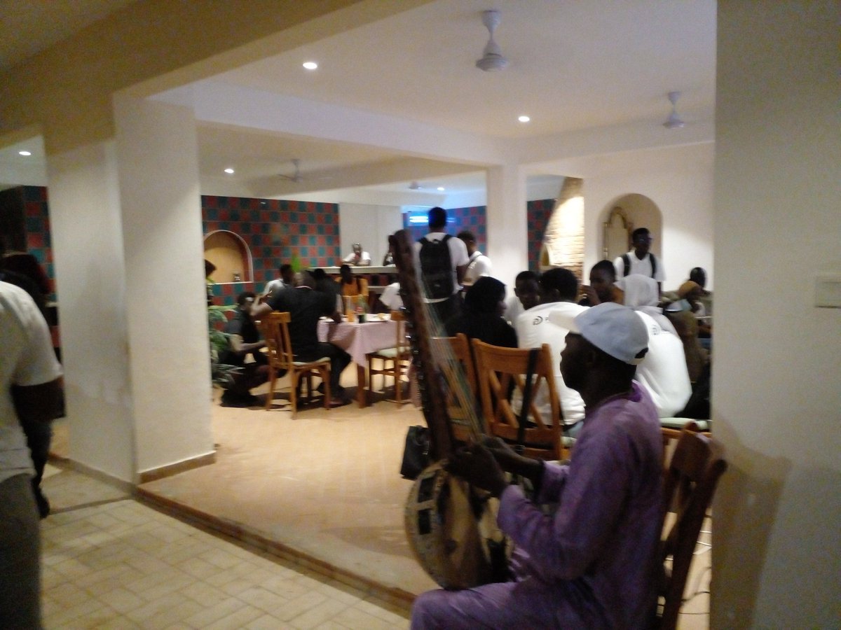 hackweakend's tweet photo. #RestoHack AfterParty currently on
..waiting to announce winner while guests and participants are eating + #Kora music
#Hackathon
@jamaal_lama @hyJallow @BaboucarrN @malik22 @iam_r4y @MalangSanyang @Fabiyi_WaleTaza @anna_ndure @ghostkanyi @disruptive_lab @pointclicktech https://t.co/HDjOzI6Adg