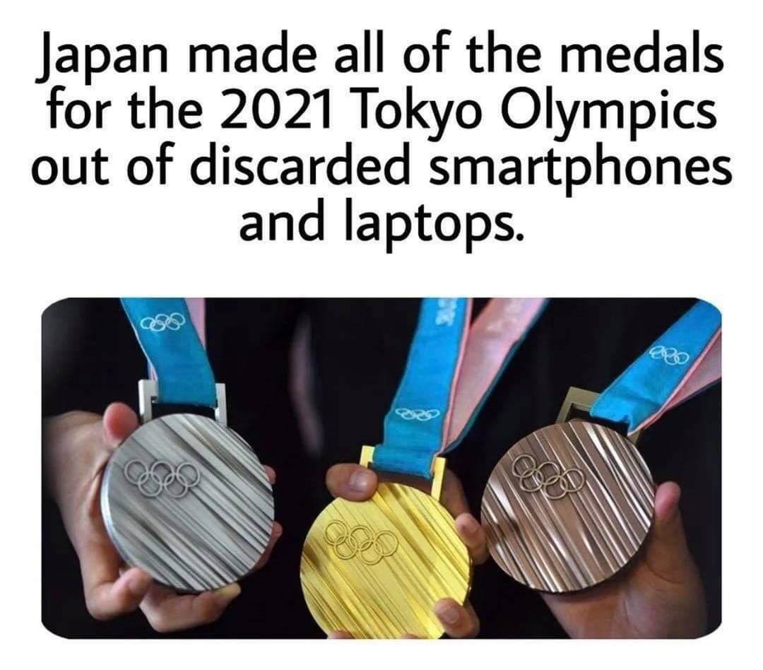HitFirstBoxing's tweet photo. This year's Olympic Medals are made from e-waste that the #Japanese residents were encouraged to donate.
#wildaware #recycle #recycling #Olympics #olympics2021 #Bitcoin #7Olympics #BOXING #Gold https://t.co/gV29AsZoBo
