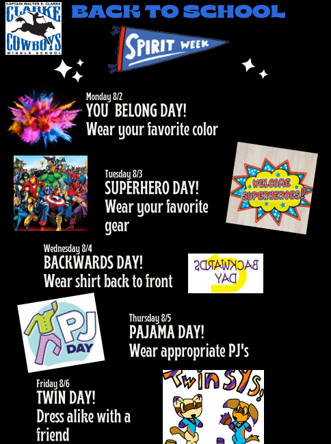 SISD_HR_ESK8's tweet photo. #CowboyNation join us in celebrating our first week back by taking part in our #UNITEandIGNITE Spirit Week dress up days. #TeamSISD https://t.co/Dfn5AHc0OI