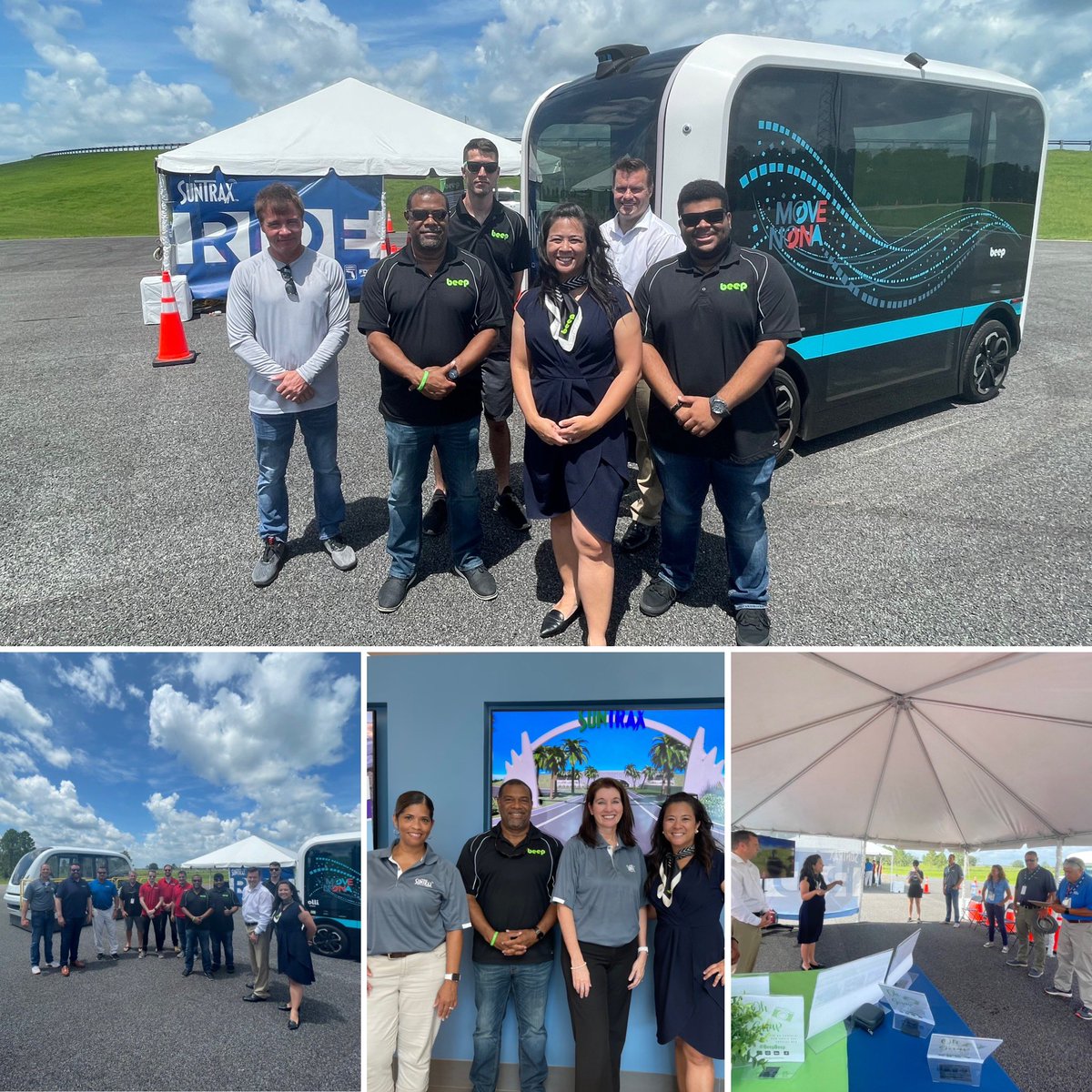 beepAVsolutions's tweet photo. What an amazing day at @SunTraxFlorida, an @MyFDOT and @FloridaTurnpike test facility.

We were honored to bring one of our vehicles from @LearnLakeNona to showcase the vehicle at the state of the art facility for the 2021 #SASHTO Conference.
#HNTB https://t.co/oZfruC9tXn