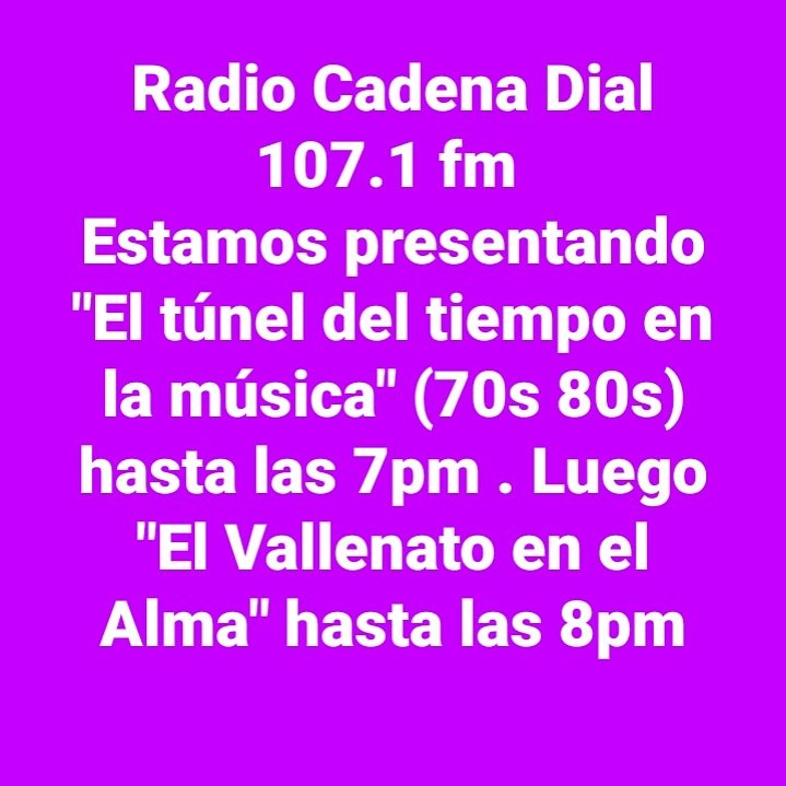 cadenadialec's tweet photo. Vive la música en:
Cadena Dial 107.1 fm
Milagro Guayas Ecuador https://t.co/gZWWRLLsUM