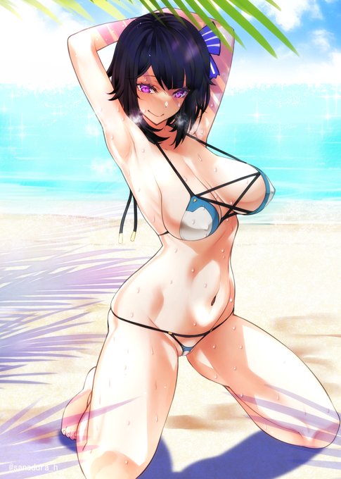 えちえち❤️ビキニ水着👙PSO2マイキャラrkgk #skeb #今日のらくがき  #暑いから水着絵をUPして元気を出す 