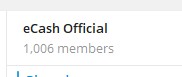 eCash Official Telegram group has reached 1000 members! 

Join the party here: t.me/ecash_official 

Onward and upward! 

#eCash #XEC $XEC