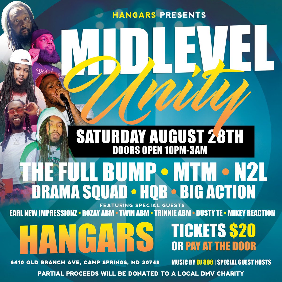 DreadHeadAnt's tweet photo. 8.28 ITS A PARTY DOWN HANGAR CLUB !

#THEFULLBUMP • @MTMFlavorGang • @N2Lbandnshow • @DRAMASQUAD_DSB • @HighQualityBand • @ActionBand2k20 
PERFORMING LIVE WITH SPECIAL GUEST!

DM ME IF YOU NEED TICKETS $20 HURRY UP THEY SELLING FAST 💨 https://t.co/xtXimYvc9e