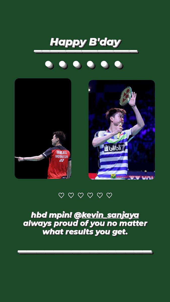gabisa ngedit, but hbd kevin sanjaya sukamuljo!always proud of you no matter what results you get. thanks and wish u all the best! #kevinsanjayabirthday #KevinSanjaya #BadmintalkTokyo2020