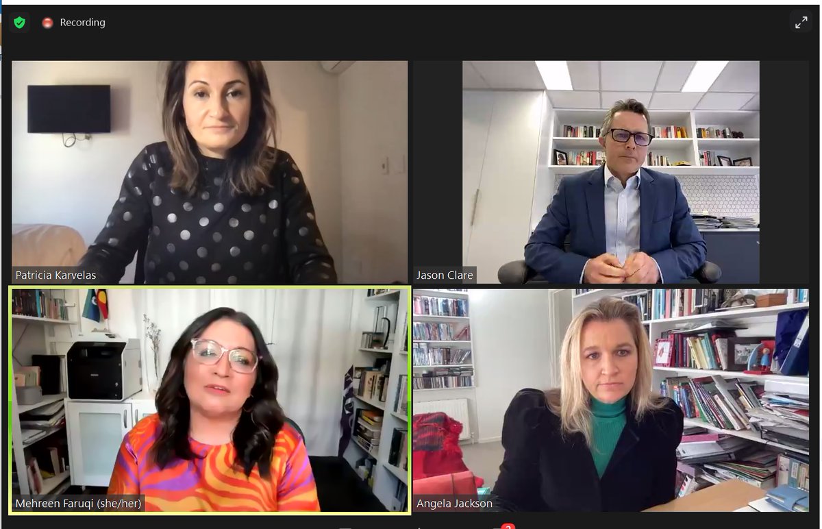 Fantastic webinar this morning to launch #HomelessnessWeek2021 Australia.  
Everybody needs a home featuring discussion/panel/recorded vid with:
@PatsKarvelas @EconomistAnge @JasonClareMP @MehreenFaruqi @MichaelSukkarMP and HA Chair Jenny Smith. #HomelessnessWeek2021 #auspol https://t.co/v5fqD1UfYj