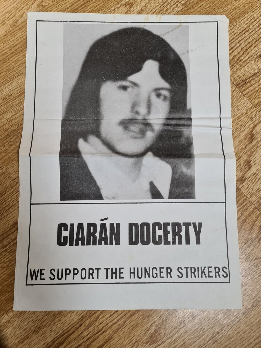 198140th's tweet photo. Remembering with pride IRA hunger striker #kierandoherty from #Andersonstown in Belfast who died 40 years ago today. Picture is of an original poster from 1981 unusually with his name in Irish. He had been elected to the Irish Parliament in June that year. https://t.co/P6hOCLl30z